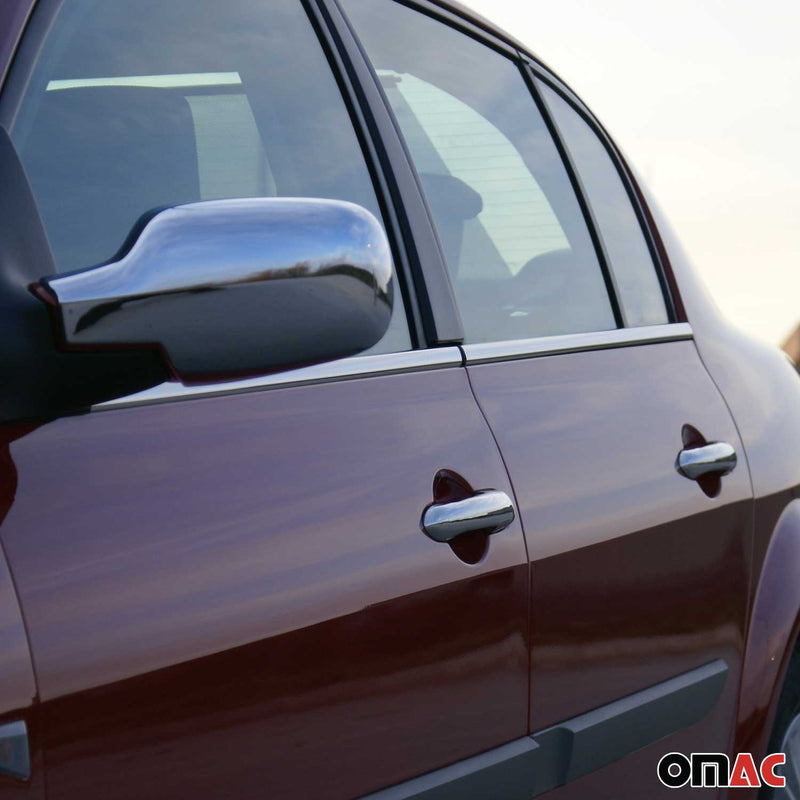 Fensterleisten Zierleisten für Renault Megane 2002-2009 Schrägheck Chrom 4tlg
