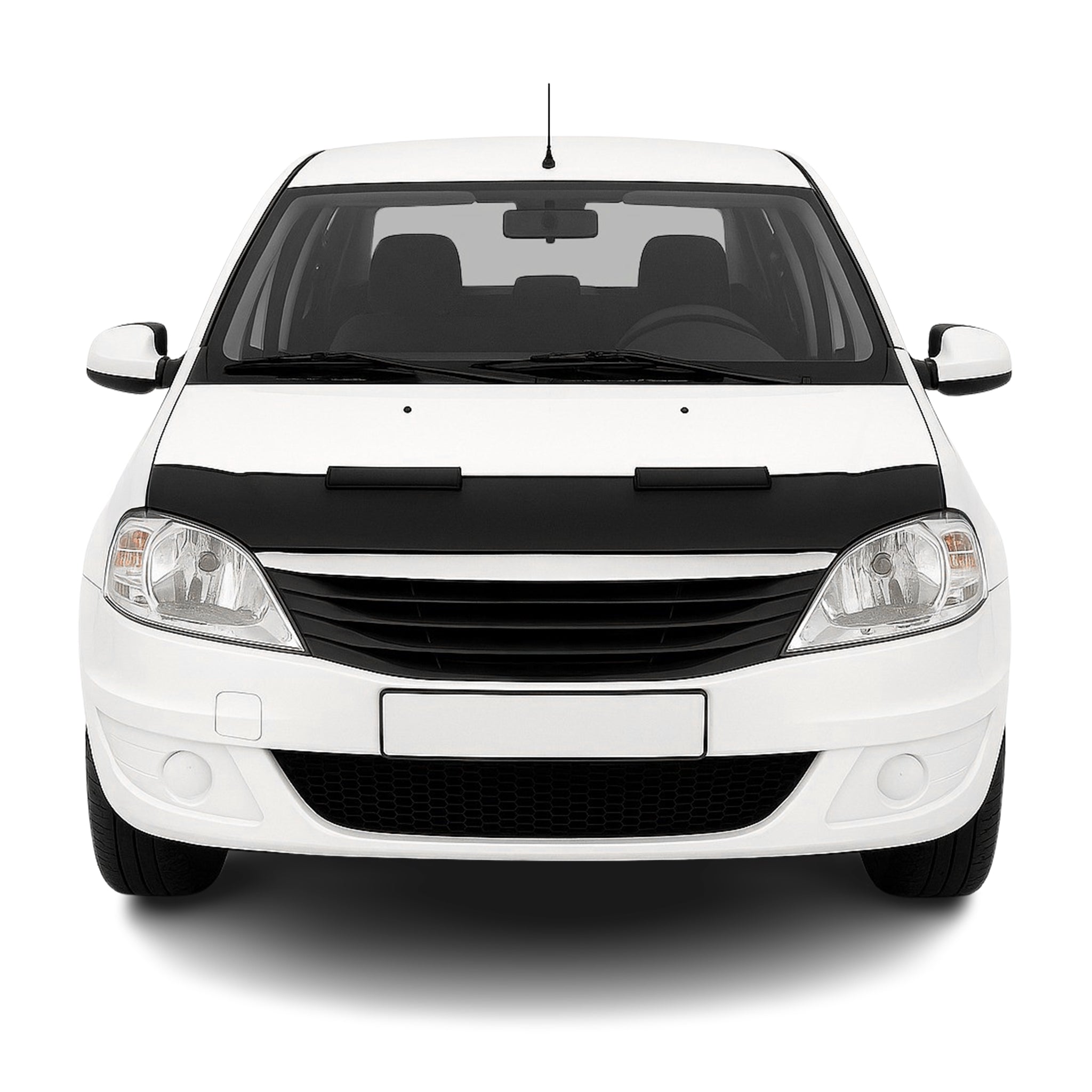 Haubenbra Steinschlagschutz Bonnet Bra für Dacia Logan 2005-2012 Schwarz Halb