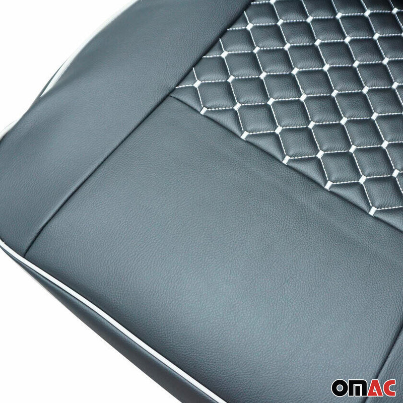 Sitzbezüge Schonbezüge für VW Crafter 2018-2025 Kunstleder Schwarz Weiß 2+1