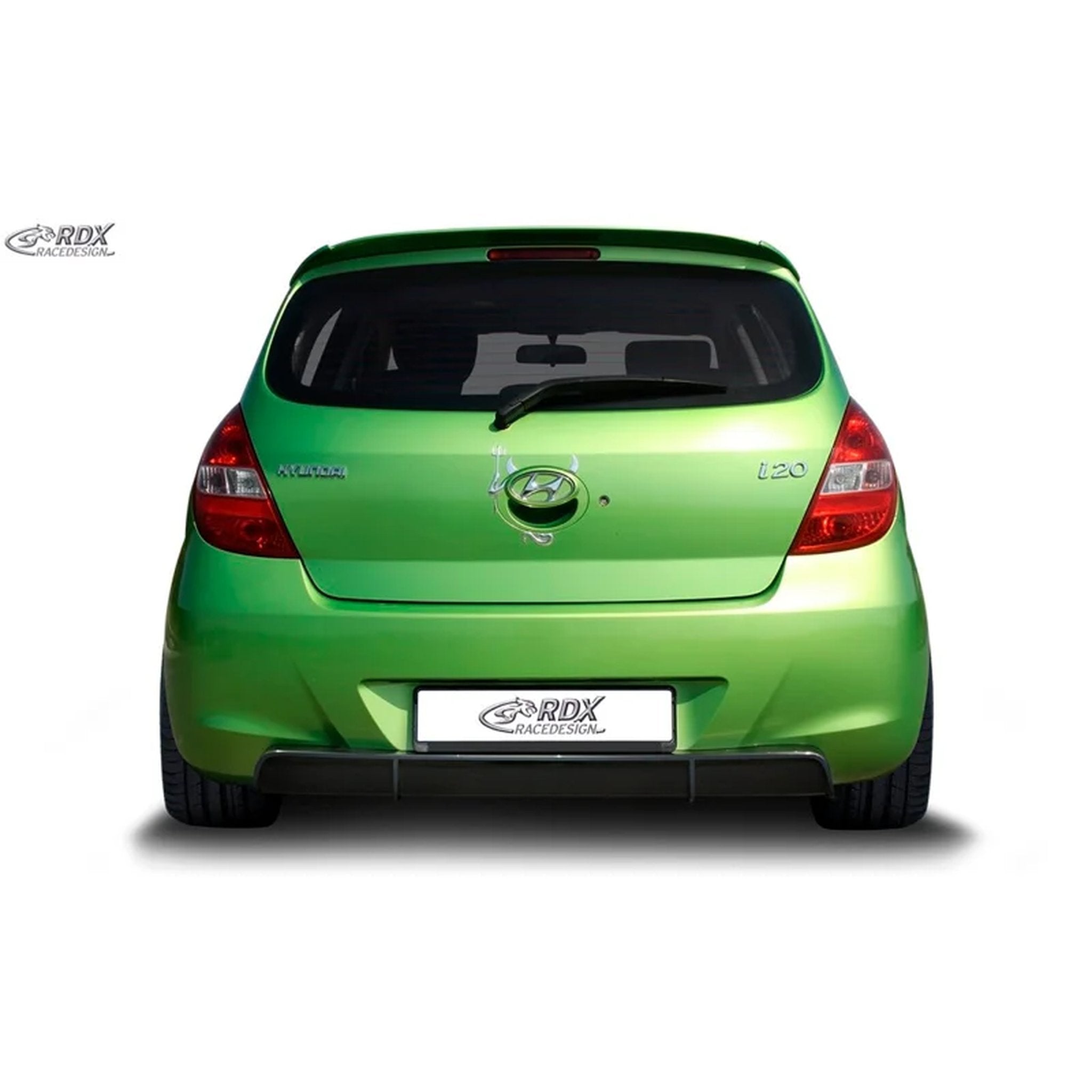 RDX Heckschürzenansatz Diffuser für Hyundai i20 PB/PBT 2008-2012 ABS Schwarz TÜV