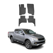 OMAC Gummi Fußmatten für Fiat Fullback Double Cab 2015-2019 Automatte Schwarz 4x