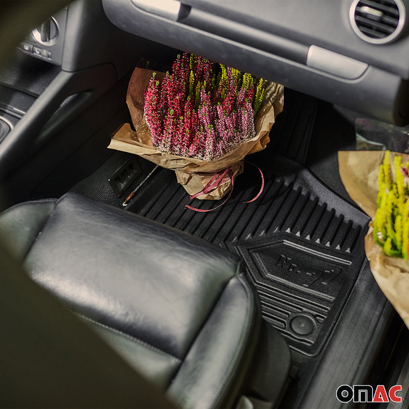 Fußmatten Gummimatten No.77 für Skoda Octavia III 2012-2019 TPE Schwarz 4 Teile
