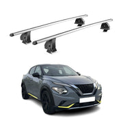 Alu Dachträger für Nissan Juke II 2019-2026 TÜV T-Nut Abschließbar 2tlg Silber