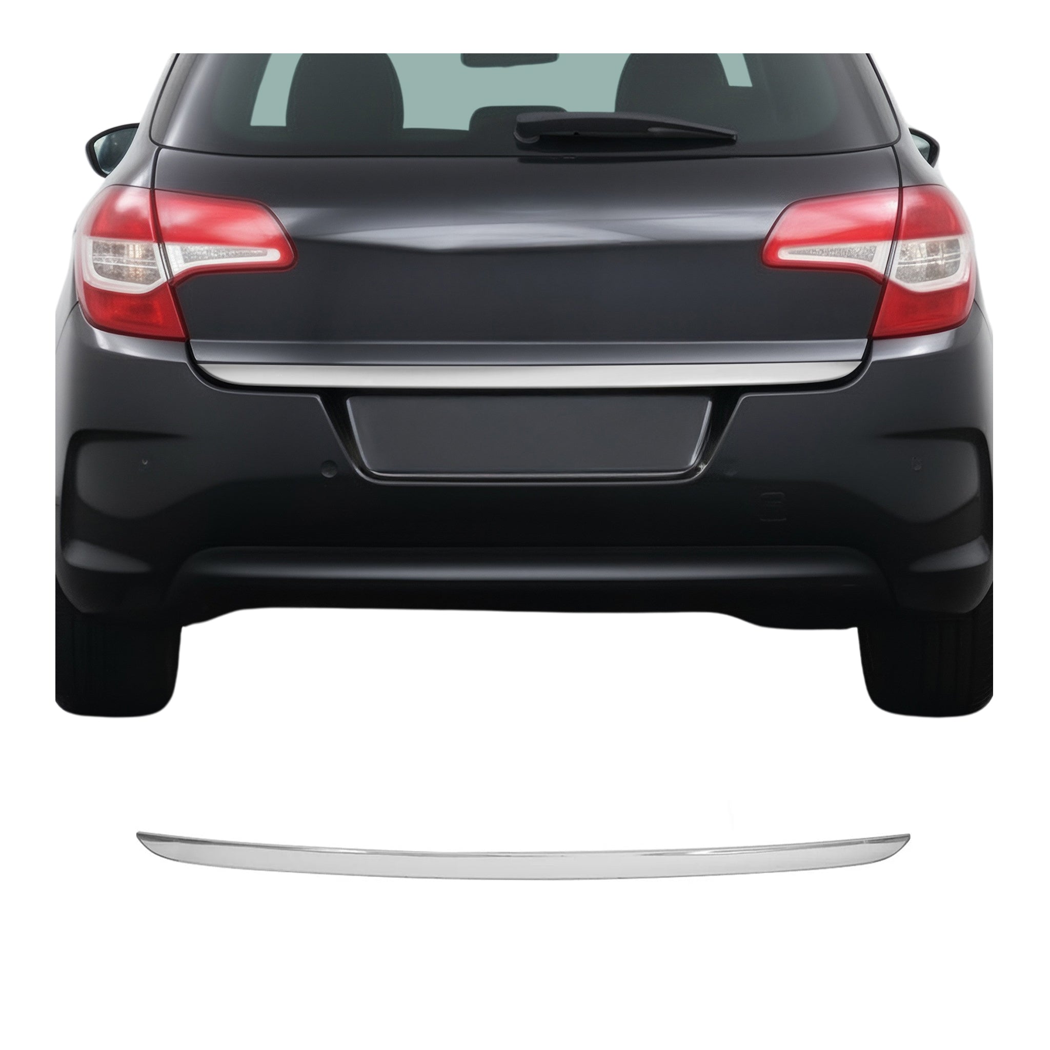 Kofferraumleiste Heckleiste für Citroen C4 2010-2018 Untere Chrom Edelstahl
