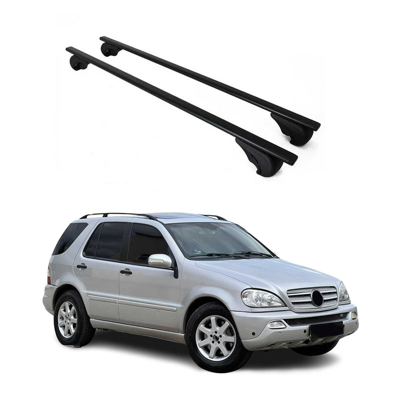 Dachträger Grundtäger für Mercedes ML Klasse W163 1998-2005 75kg Metall Schwarz