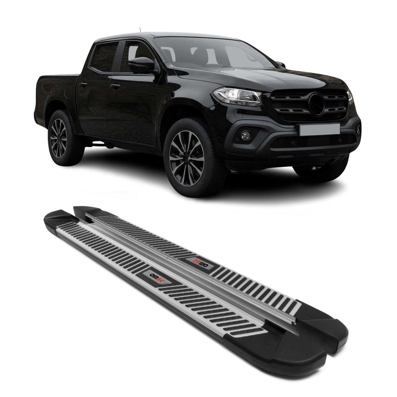 Alu Trittbretter für Mercedes X Klasse DoubleCab 2017-2021 Schutz Seitenbretter