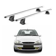 Alu Dachträger für Ford Focus II Schrägheck Kombi 2005-2010 TÜV T-Nut 2x Silber