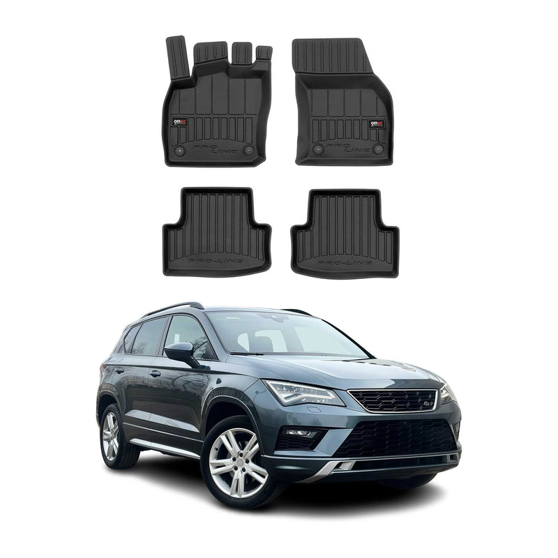 OMAC Gummi Fußmatten für Seat Ateca 2016-2025 Premium TPE Automatten Schwarz 4x