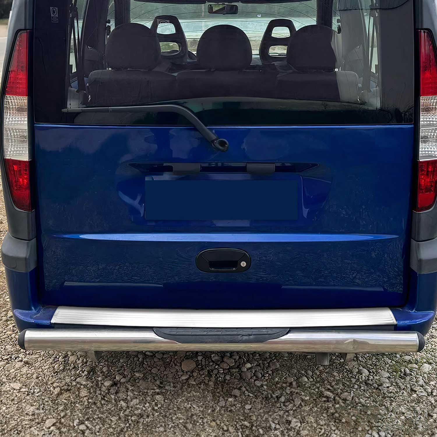 Ladekantenschutz Stoßstangenschutz für Fiat Doblo I 2000-2010 Edelstahl Chrom