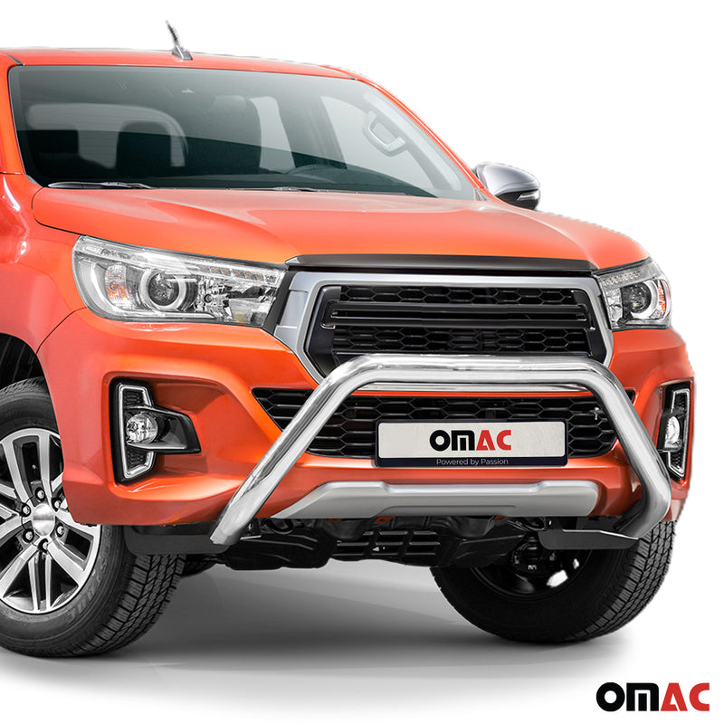 Frontbügel Frontschutzbügel für Toyota Hilux 2018-2022 ABE Edelstahl Silber