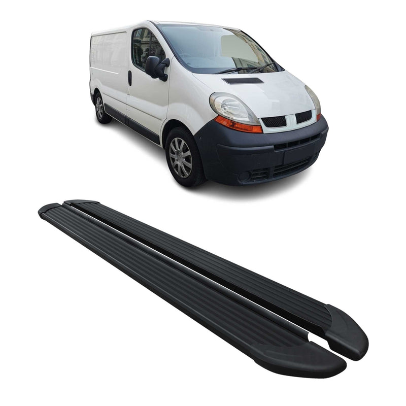 Seitenschweller Trittbretter Schweller für Opel Vivaro 2001-2014 Kurzer Schwarz