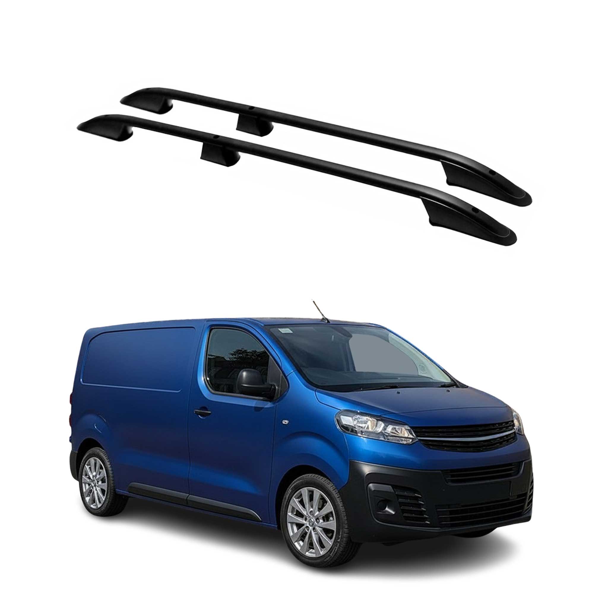 Dachreling Dachgepäckträger für Opel Vivaro / Zafira Life 2019-26 L2 Schwarz 2x