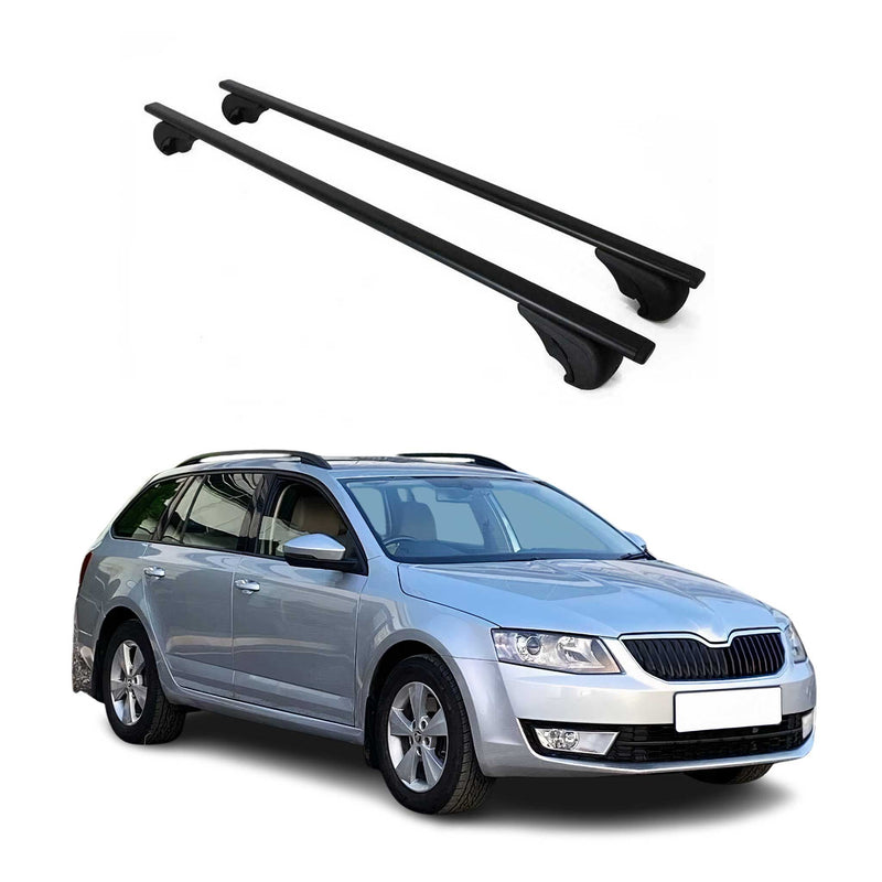 Dachträger Grundtäger für Skoda Octavia mk3 Kombi 2013-2020 75kg Metall Schwarz