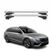 Menabo Dachträger für Skoda Octavia IV NX Kombi 2020-2026 Aluminium Silber 2 tlg
