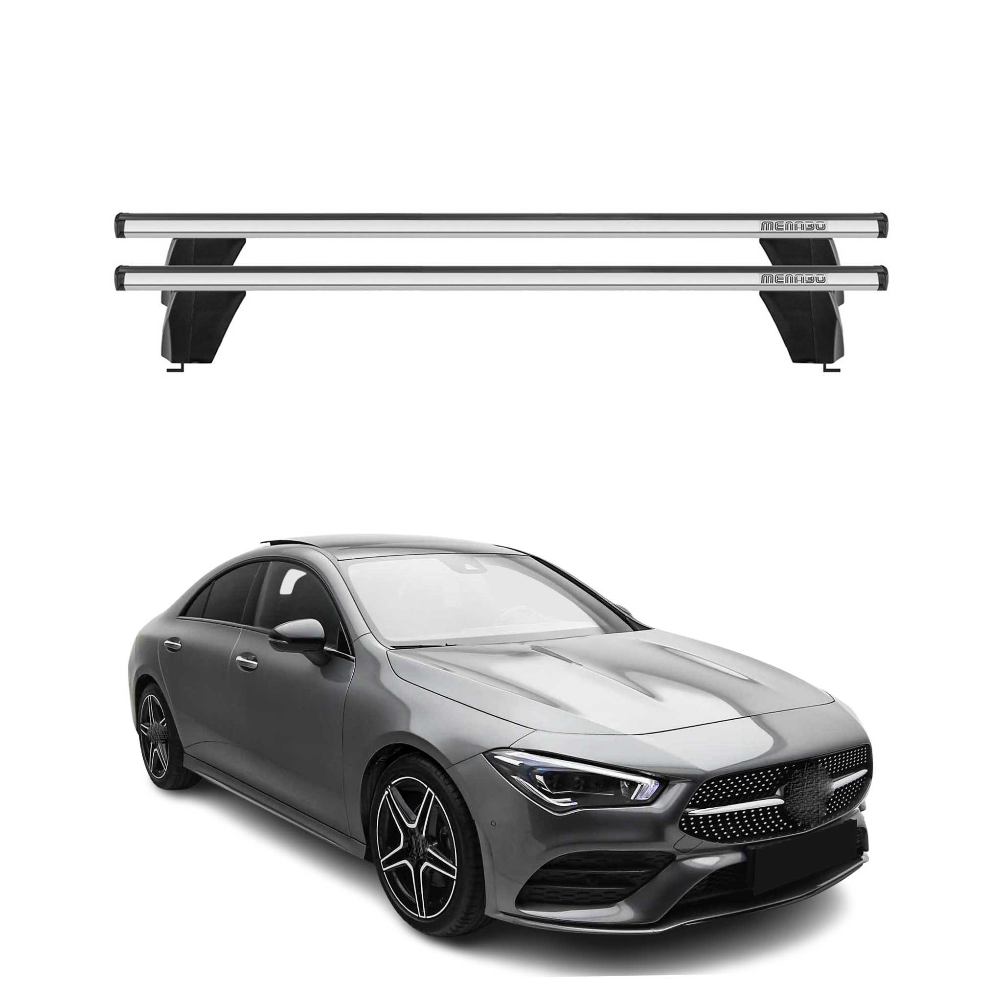 Menabo Dachträger Grundtäger für Mercedes CLA C118 2019-2026 75kg Alu Silber 2x