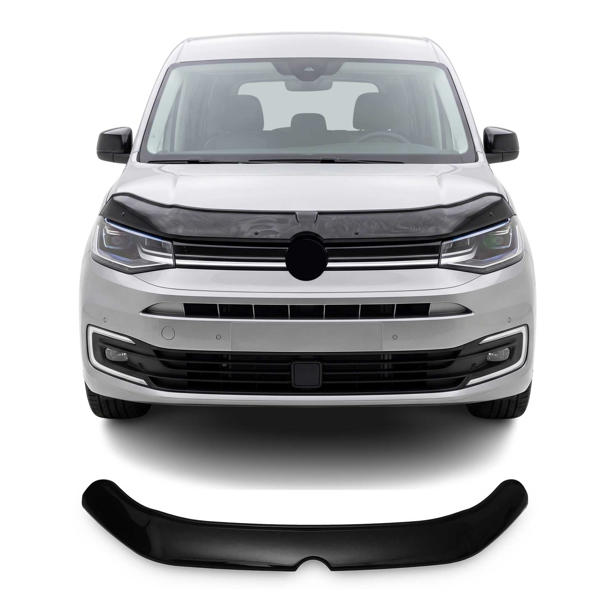 Motorhaube Deflektor Insekten Steinschlagschutz für VW Caddy 2020-2026 Dunkel