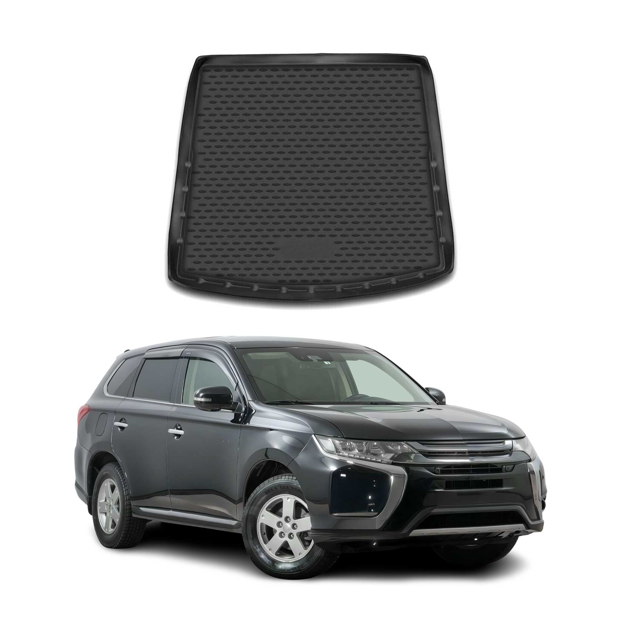 Kofferraummatte Kofferraumwanne für Mitsubishi Outlander 2013-2021 Gummi