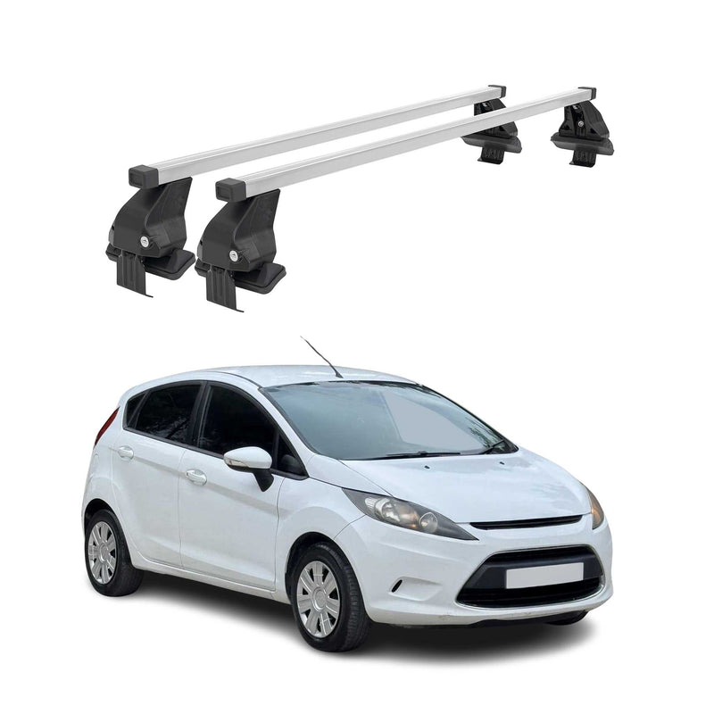 Menabo Dachträger Grundtäger für Ford Fiesta 2008-2013 50kg Stahl Silber 2 tlg