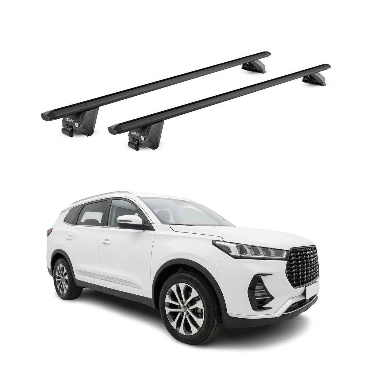 Dachträger Grundtäger für DR 7.0 2025-2026 100kg Aluminium Schwarz 2 tlg ABE