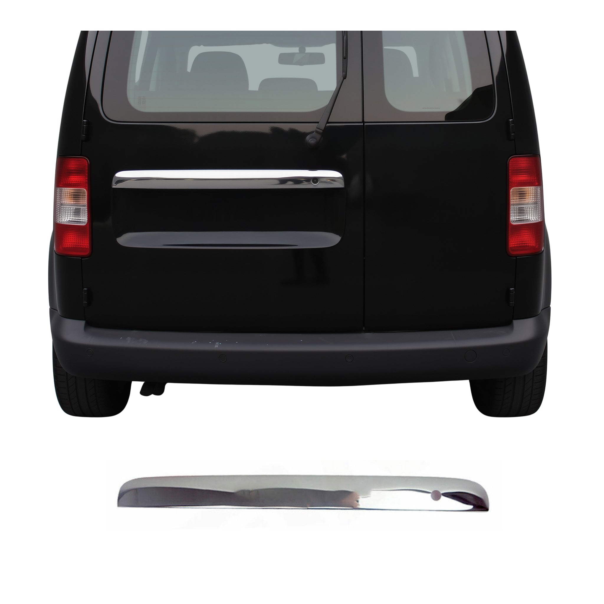 Kofferraumleiste Heckklappe Leiste für VW Caddy 2003-2015 Edelstahl Chrom 1tlg
