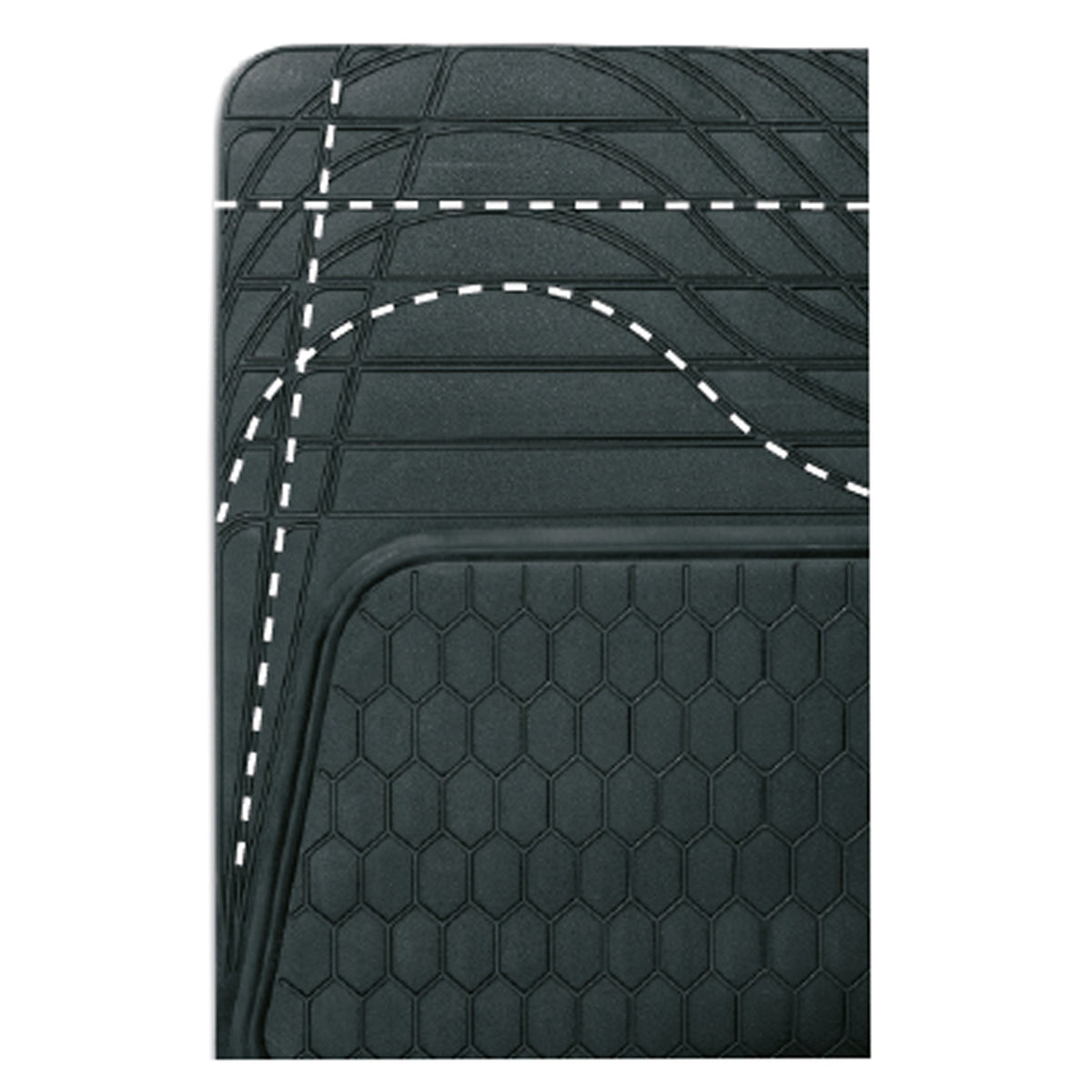 JOM Kofferraummatte 108x140 cm Schwarz zuschneidbar PVC
