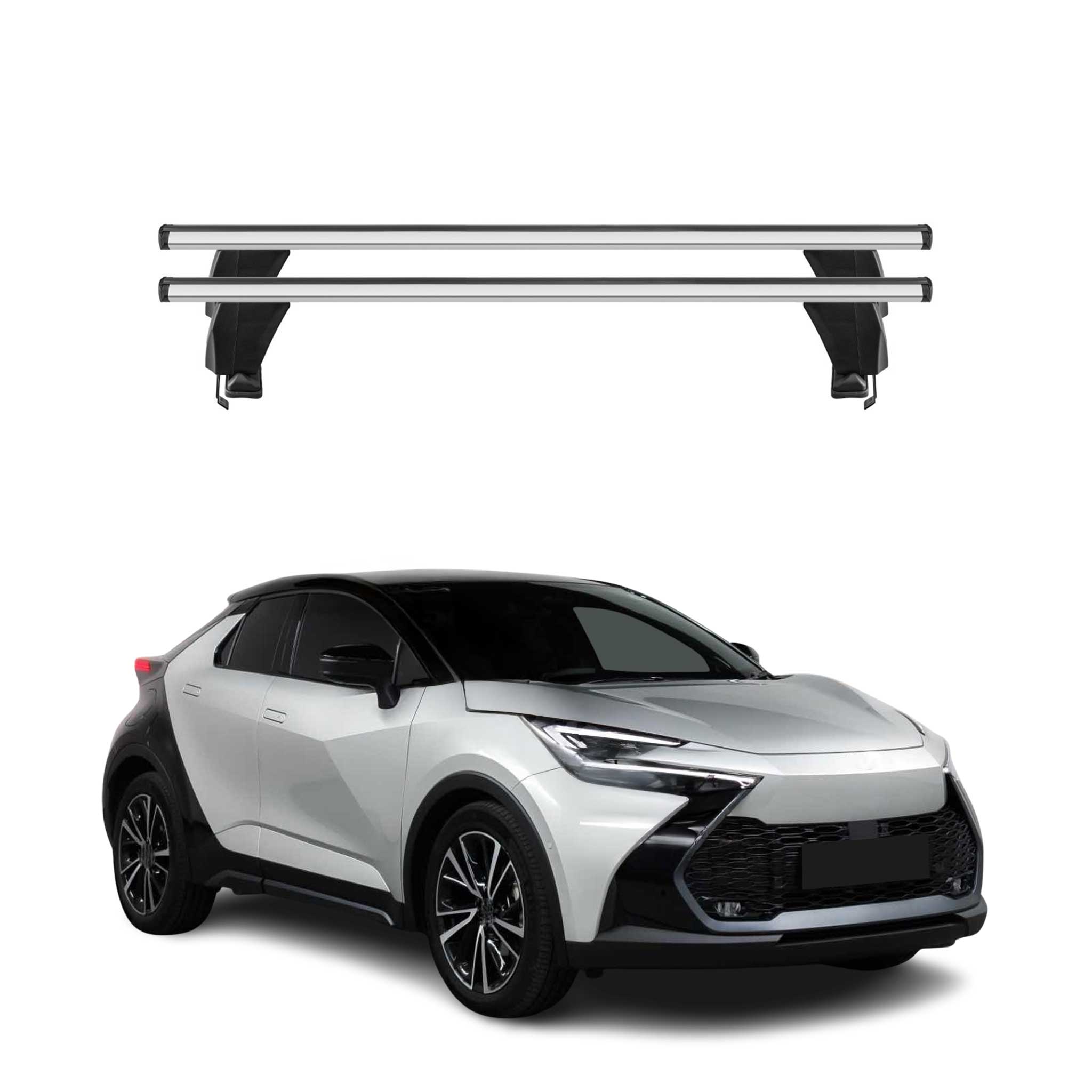 Menabo Dachträger Grundträger für Toyota C-HR mk2 2024-2026 Alu Grau 2tlg