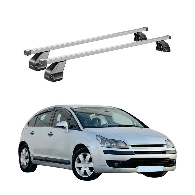 Menabo Dachträger Grundtäger für Citroen C4 2004-2010 75kg Stahl Silber 2 tlg