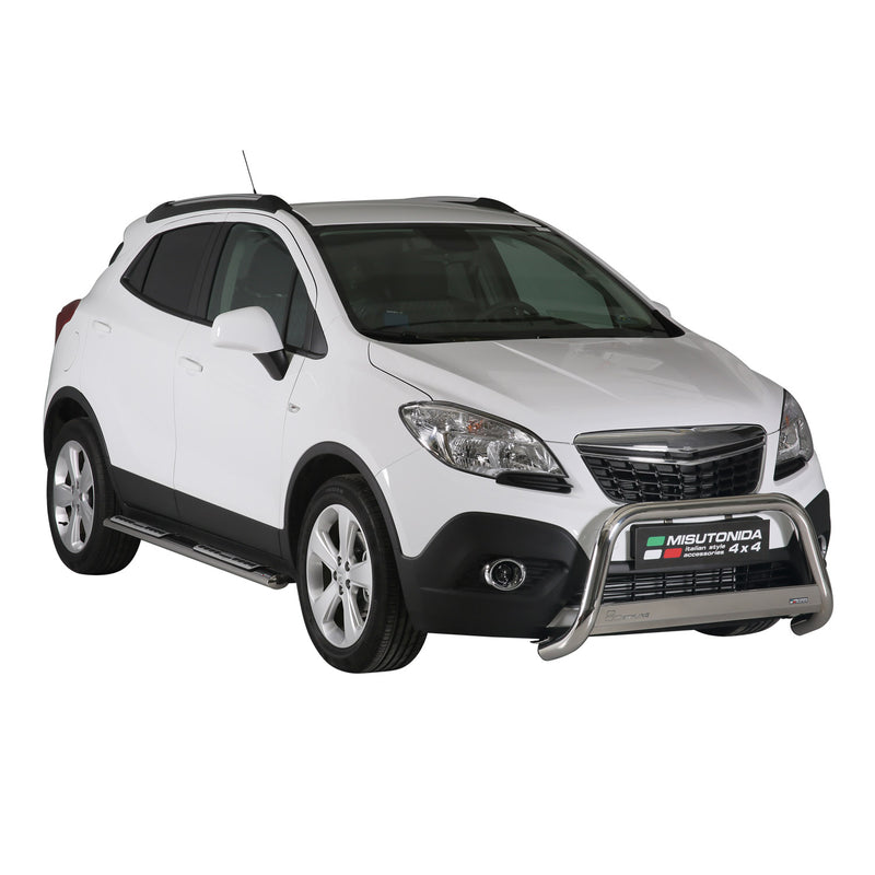 Frontbügel Frontschutzbügel für Opel Mokka 2012-2016 ø63mm Stahl Silber Schutz