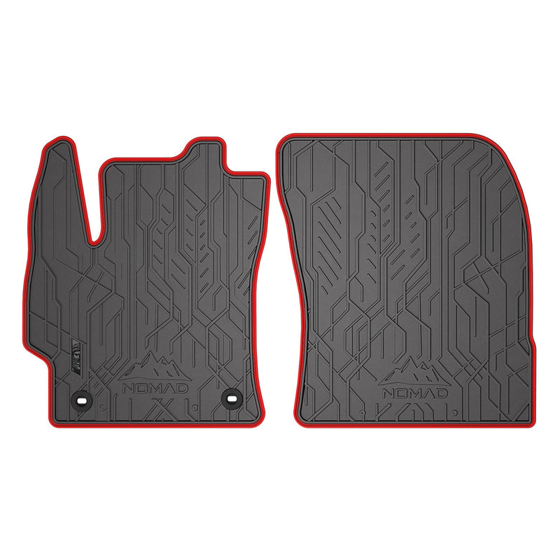 Fußmatten Gummimatten Antirutsch für Toyota Corolla 2019-25 Schwarz Rot 2tlg
