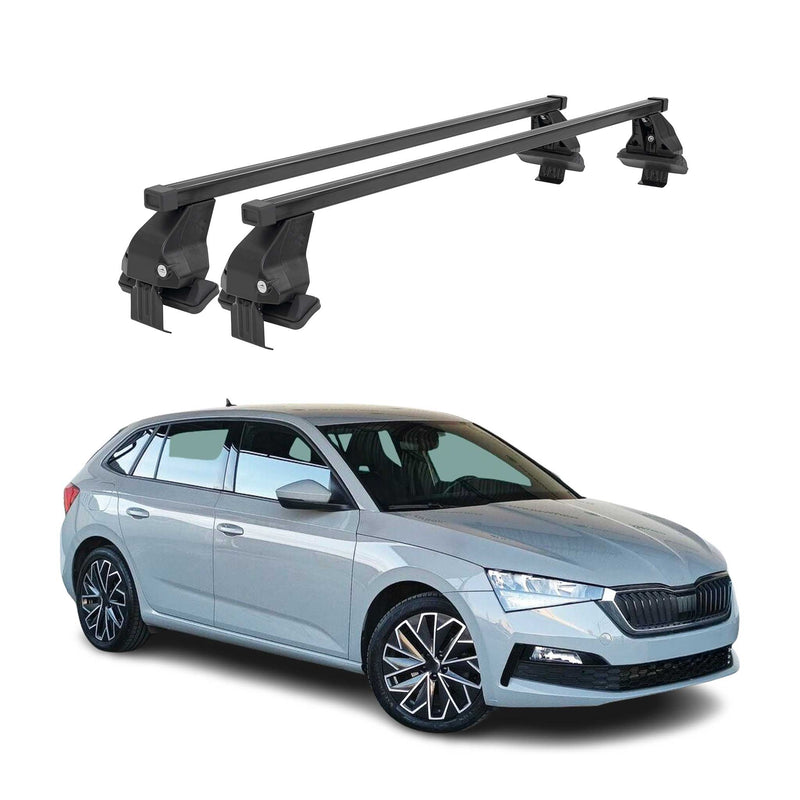 Menabo Dachträger Grundtäger für Skoda Scala 2019-2025 50kg Stahl Schwarz 2 tlg