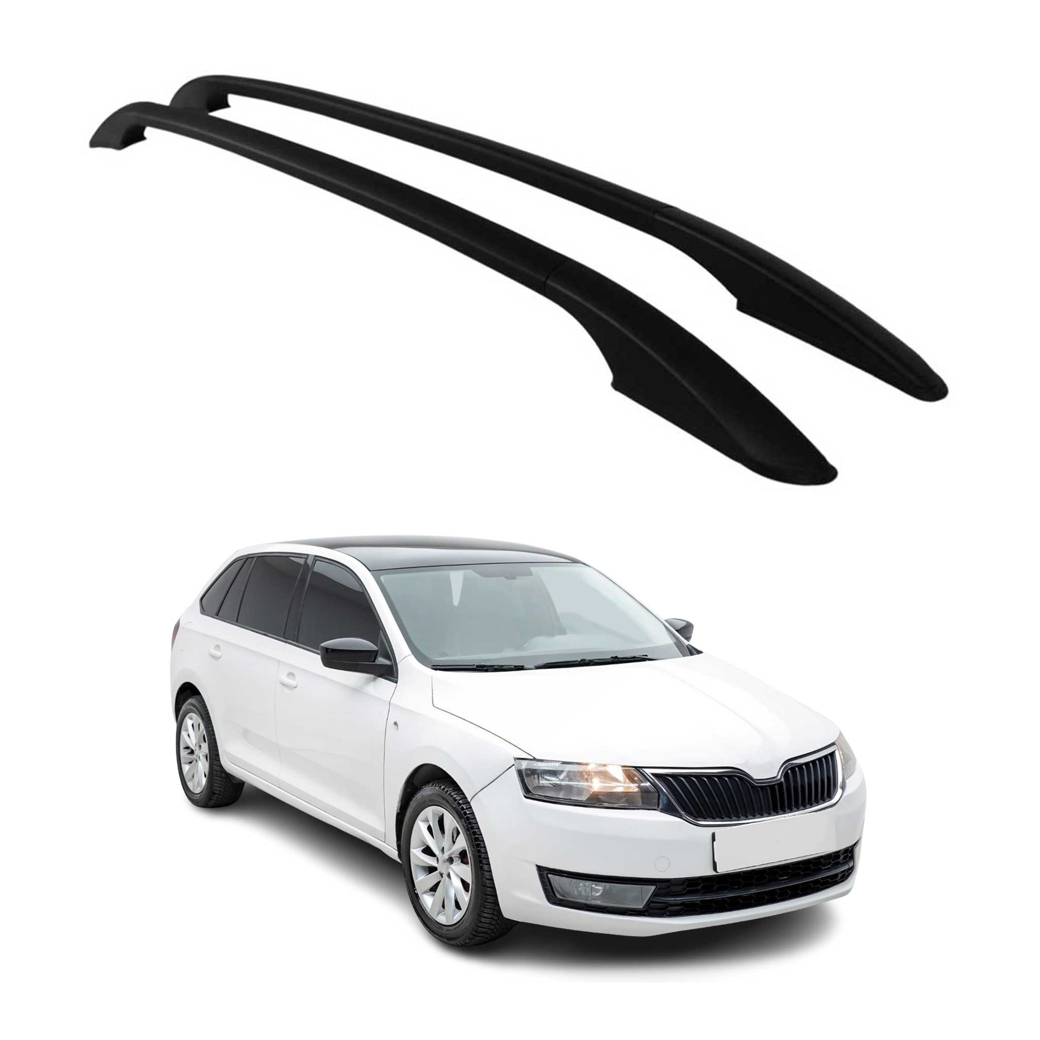 Aluminium Dachreling Relingträger für Citroen C4 Cactus 2014-2021 Schwarz 2x