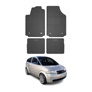 OMAC Gummi Fußmatten für Audi A2 8Z0 2000-2005 Automatten Gummi Schwarz 4tlg