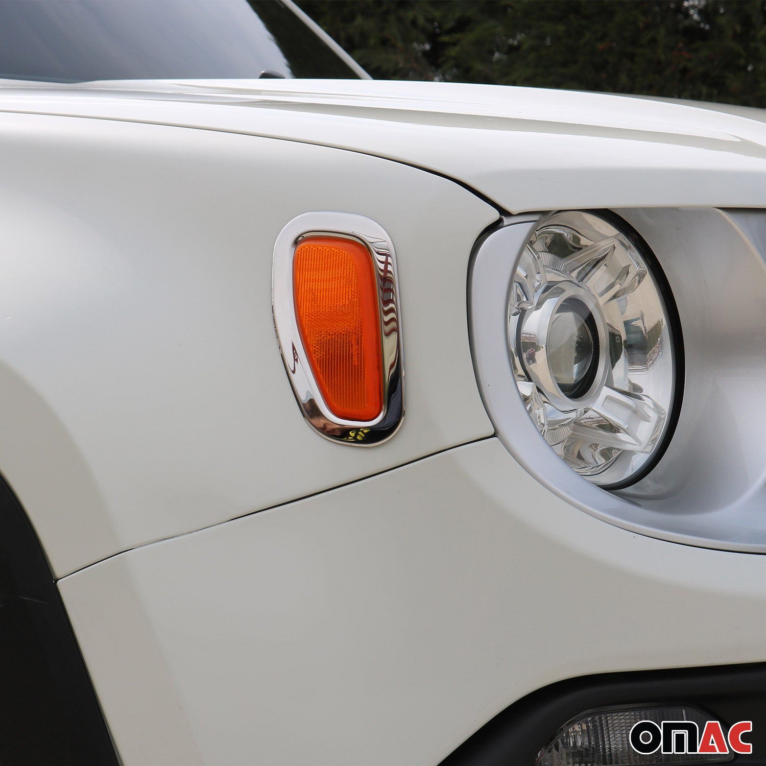Blinkerrahmen Signalblende Seitenblinker für Jeep Renegade 2014-2024 Edelstahl