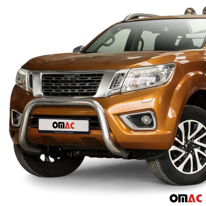 Frontbügel Frontschutzbügel für Nissan Navara NP300 2015-2024 Stahl ABE Silber