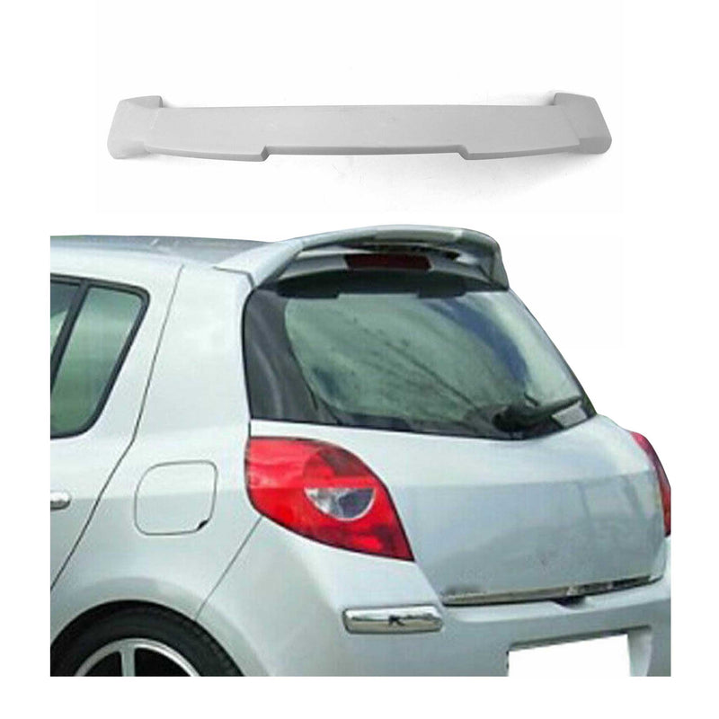Heckspoiler Dachspoiler Hecklippe für Renault Clio 2006-2012 ABS Grundiert 1tlg