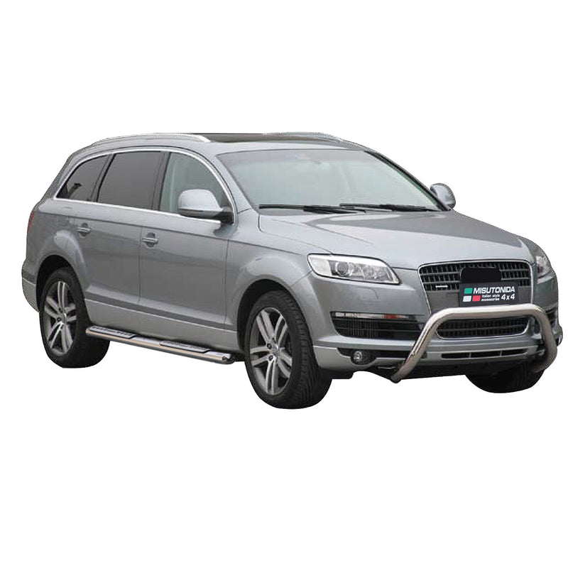 Edelstahl Seitenschweller Schwellerrohre für Audi Q7 2006-2015 Edelstahl Silber