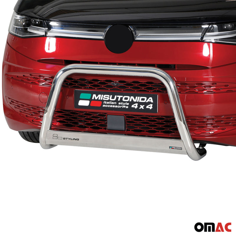 Frontbügel Frontschutzbügel für VW Multivan T7 2022-2025 ø63mm Stahl Silber