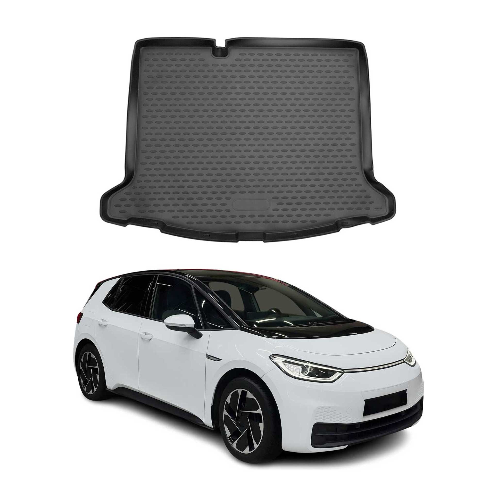 Kofferraummatte Kofferraumwanne für VW ID.3 2019-2024 Gummi TPE Schwarz
