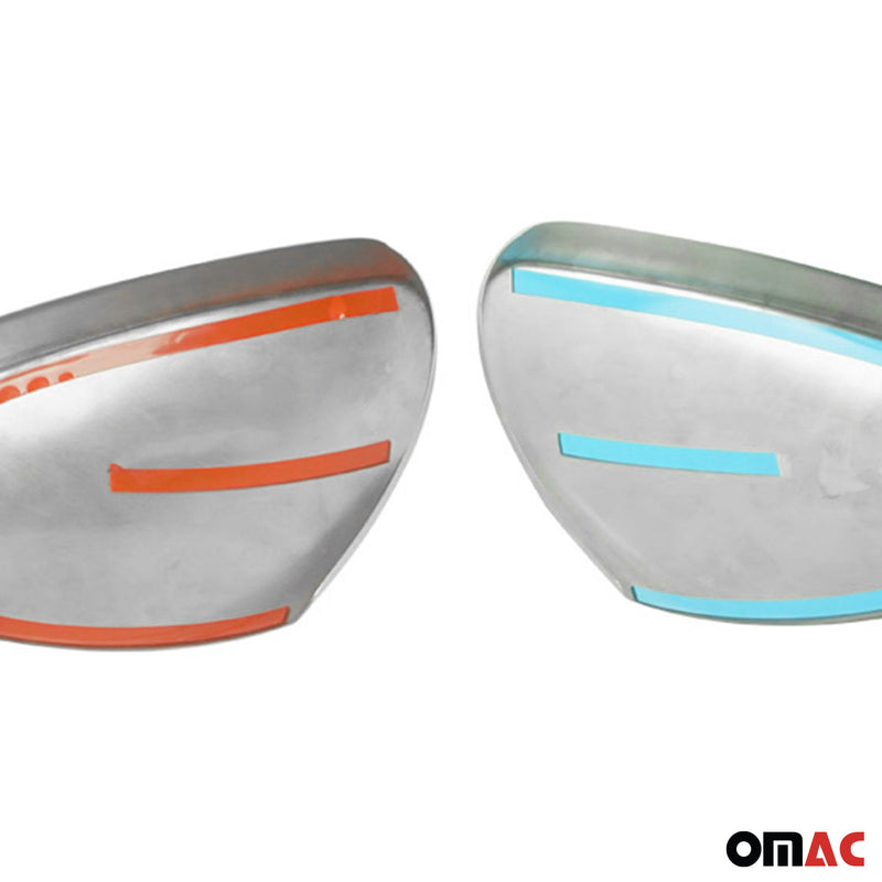 Spiegelkappen Spiegelabdeckung für Seat Alhambra 2010-2021 Edelstahl Silber 2tlg