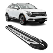Trittbretter Seitenschweller Seitenbretter für Kia Sportage 2023-26 Schwarz Alu