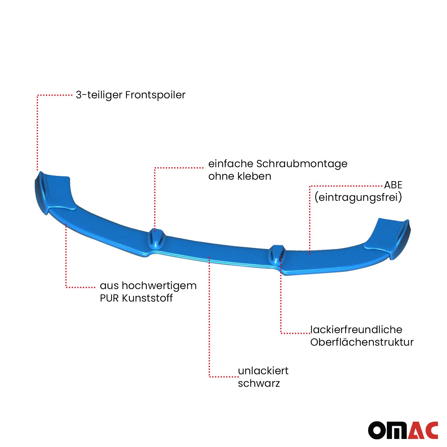 RDX Frontspoiler Vario-X Spoiler für Audi A8 4N 2018-2026 Schwarz