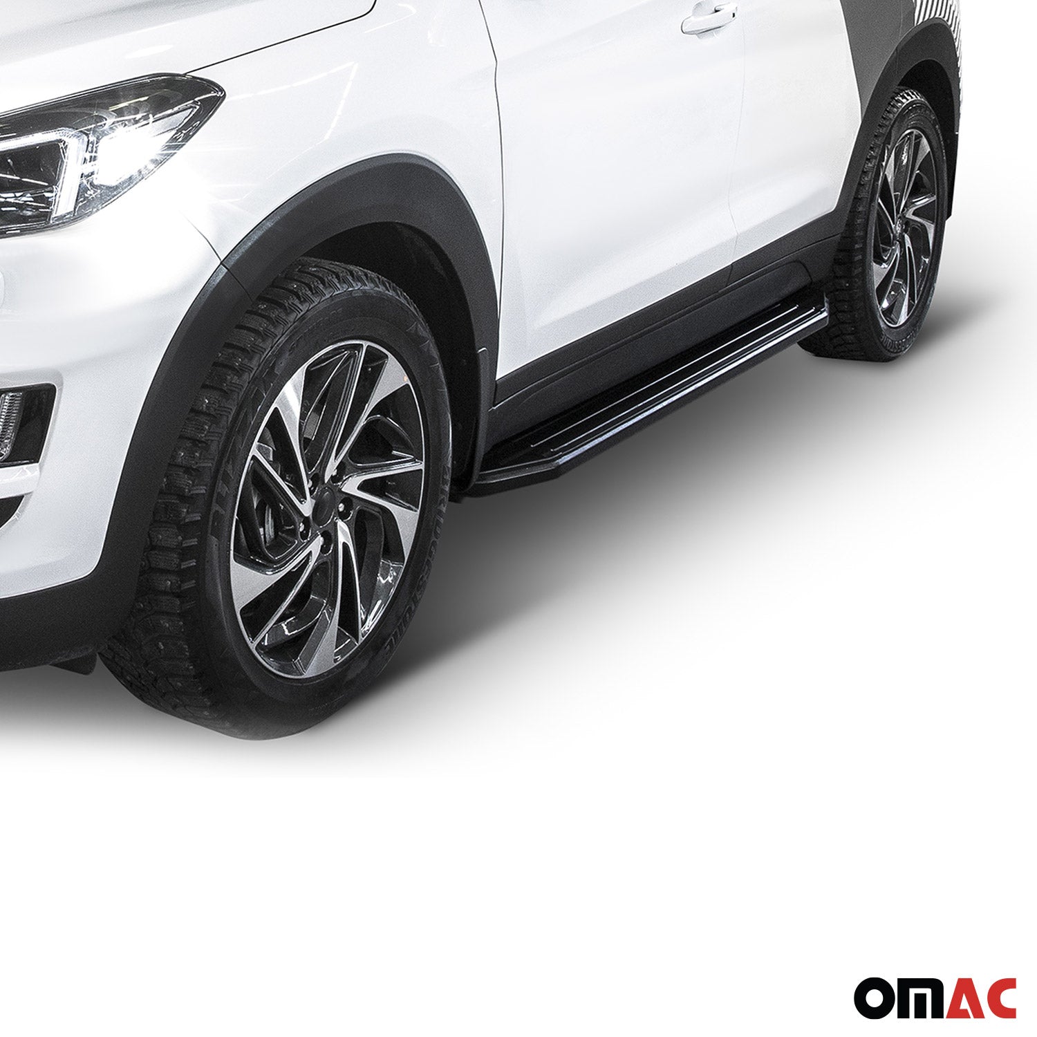 Trittbretter Seitenschweller für Chevrolet Captiva 2011-2016 FL Alu Schwarz ABE
