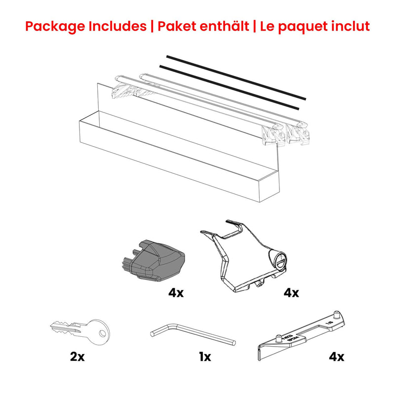 Aluminium Dachträger Gepäckträger für Ford S-Max 2015-2025 Silber 2 tlg