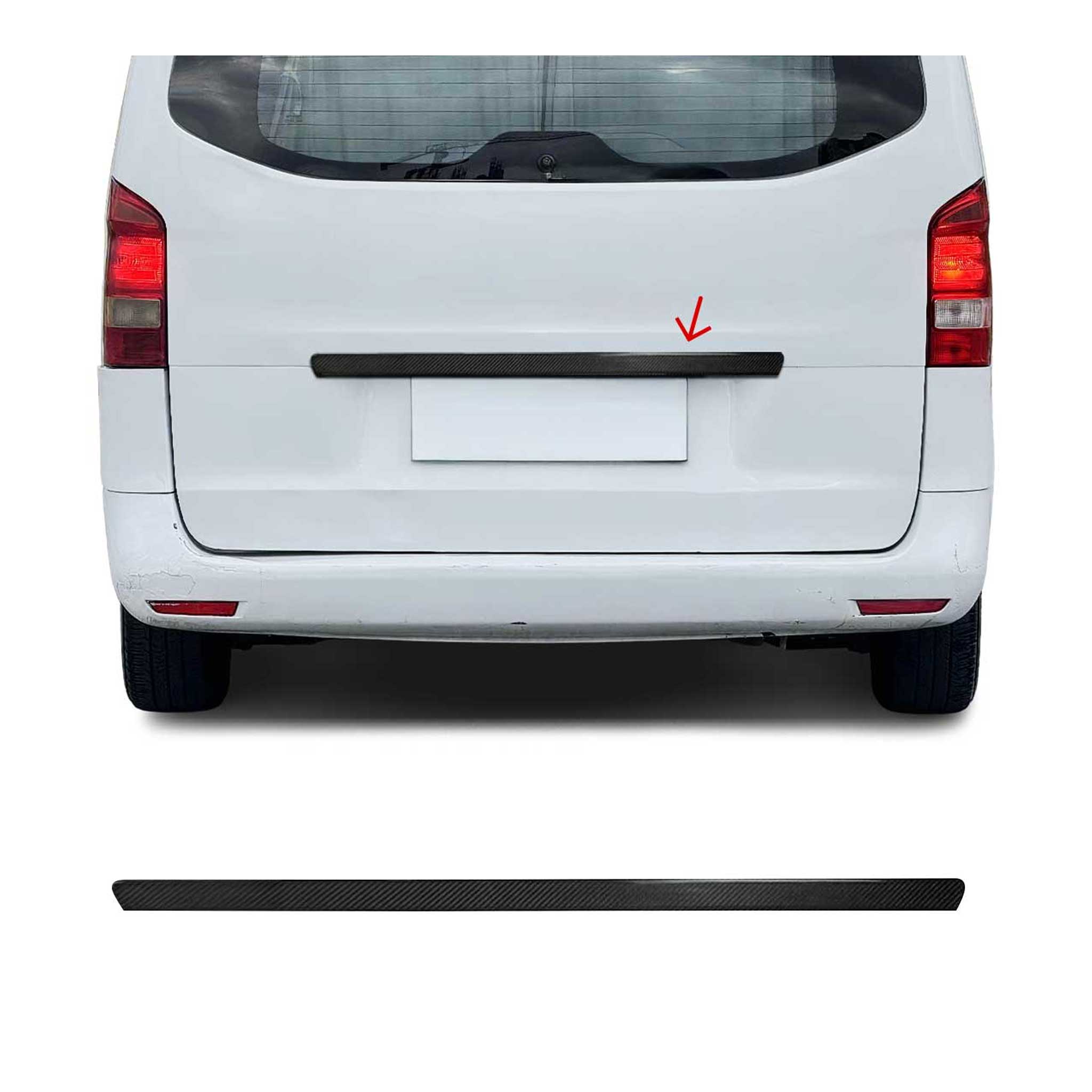 Kofferraumleiste für Mercedes Vito W447 2014-2026 Kohlefaser Carbon Schwarz