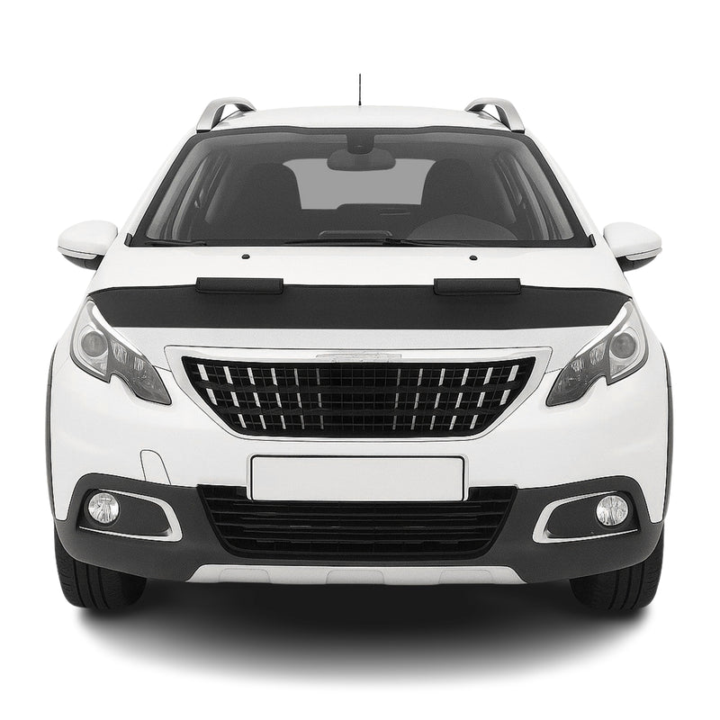 Haubenbra Steinschlagschutz Bonnet Bra für Peugeot 2008 2017-2020 Schwarz Halb