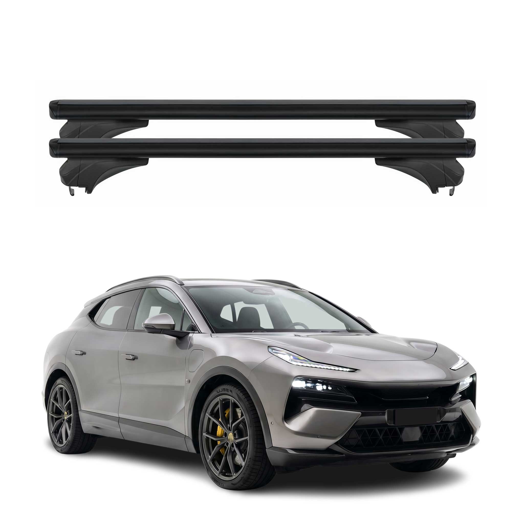 Menabo Dachträger für Lotus Eletre 2023-2026 Abschließbar Aluminium Schwarz 2tlg