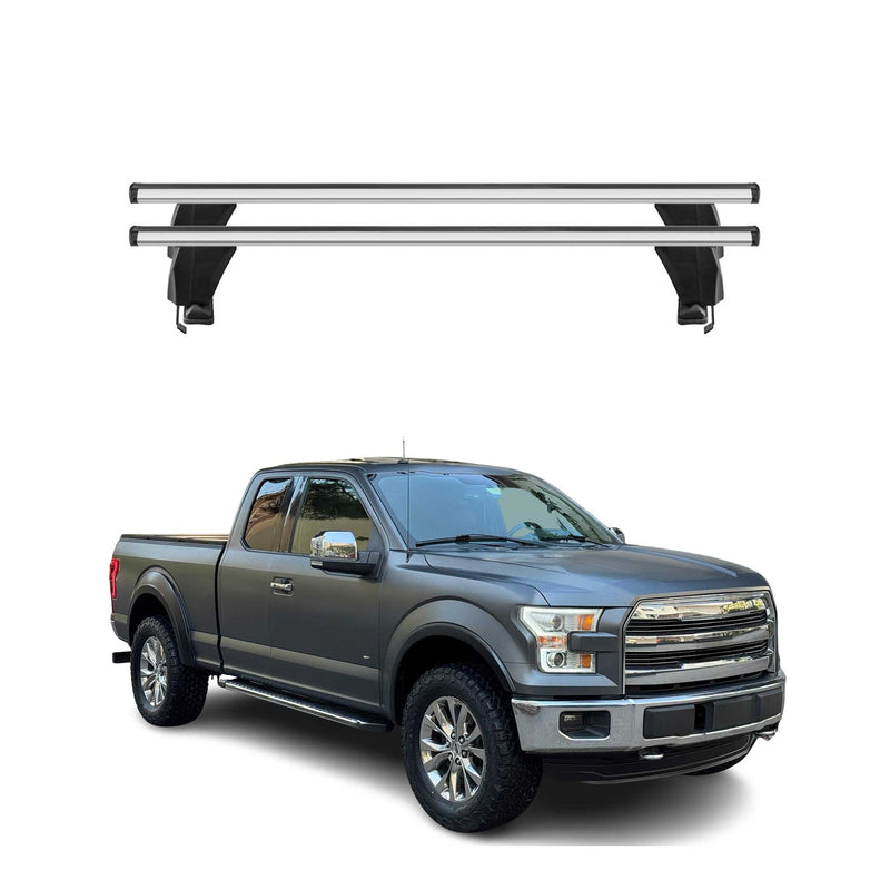 Menabo Dachträger Grundtäger für Ford F150 2015-2025 ABE Aluminium Silber 2tlg