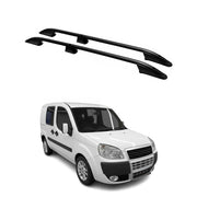 Dachreling Dachgepäckträger für Fiat Doblo 2000-2010 Kurzer Aluminium Schwarz 2x
