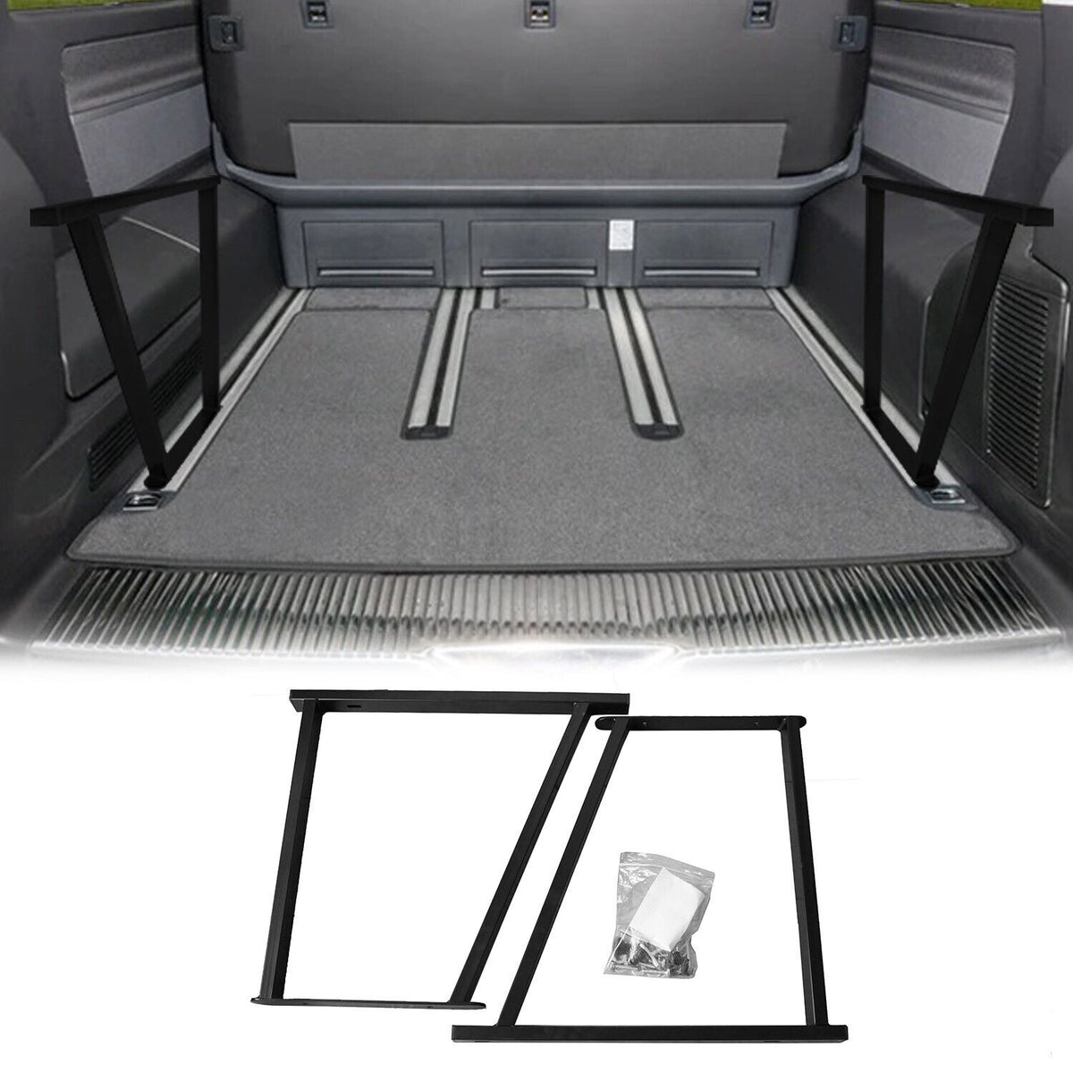 Multiflexboard Konsolen Halterung Zuschnittvorlage für VW Multivan T6 2015-2024