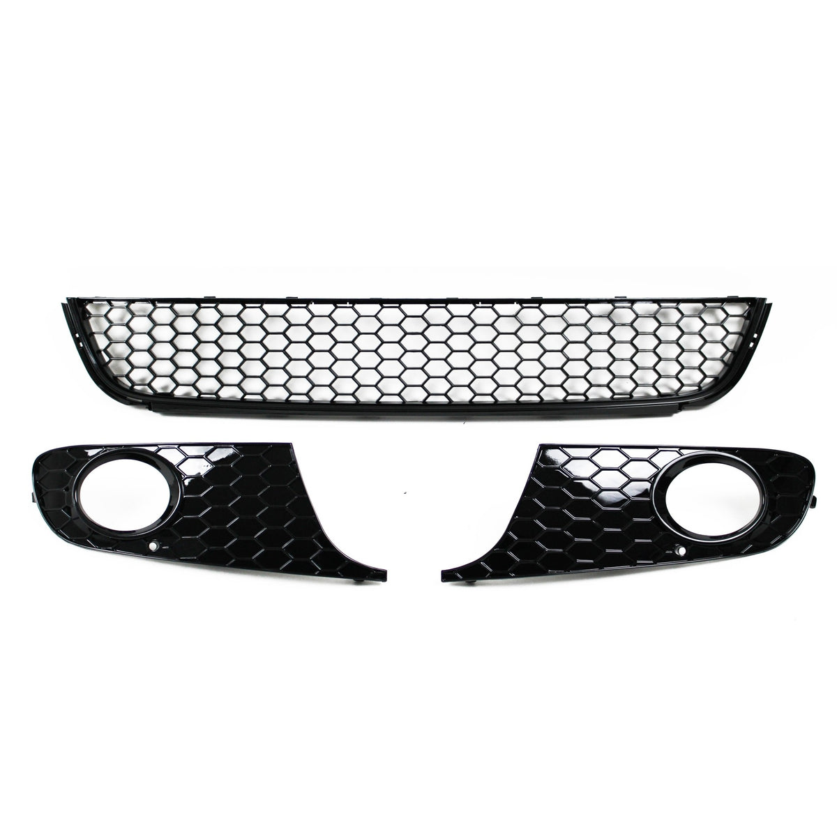 JOM Frontstoßstange für VW Golf 6 2008-2013 schwarz glänzend Wabengitter mit ABE